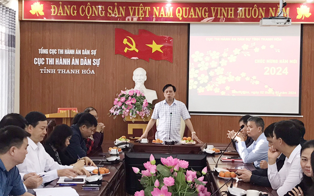 Cục THADS tỉnh họp giao ban đầu năm mới 2024