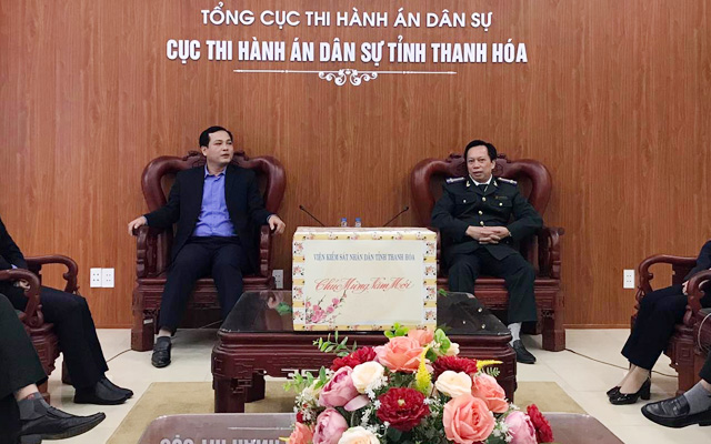 VKSND tỉnh chúc tết Cục THADS tỉnh