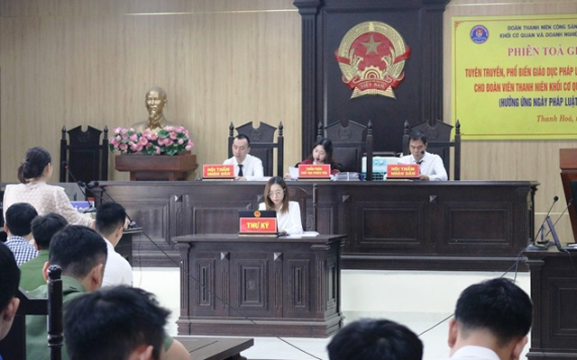 Chi đoàn Cục THADS tỉnh tham gia "Phiên tòa giả định" tuyên truyền, phổ biến giáo dục pháp luật về phòng, chống ma túy