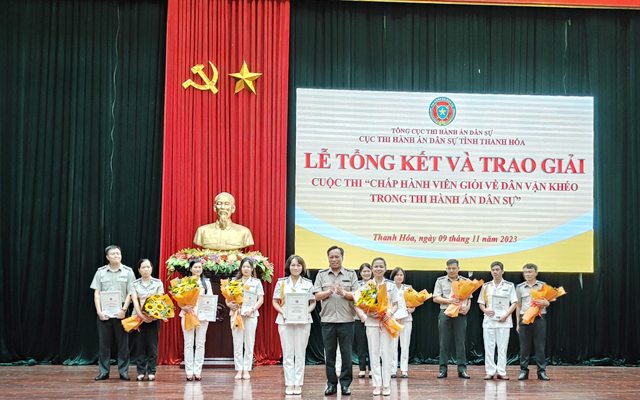 Cục THADS tỉnh Thanh Hóa tổ chức cuộc thi "Chấp hành viên giỏi về dân vận khéo trong thi hành án dân sự" năm 2023