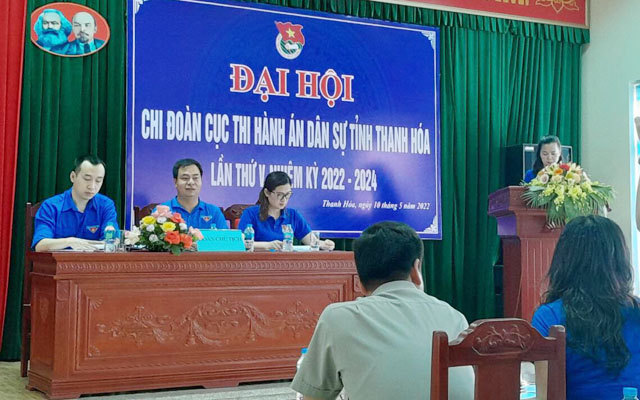 Chi đoàn Thanh niên Cục Thi hành án dân sự tỉnh tổ chức Đại hội Chi đoàn lần thứ V, nhiệm kỳ 2022-2024