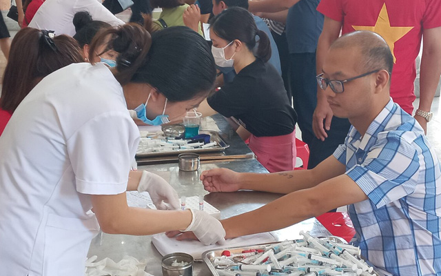 Cục THADS tỉnh hưởng ứng ngày hội hiến máu "Giọt hồng xứ Thanh"