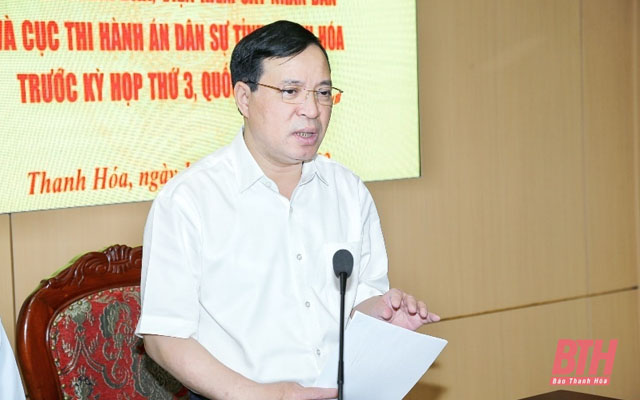 Đoàn ĐBQH tỉnh Thanh Hóa làm việc với UBND, Ủy ban MTTQ tỉnh và các cơ quan khối tư pháp