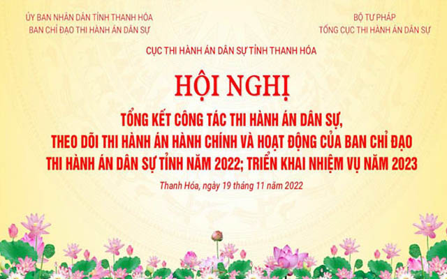 Hội nghị tổng kết công tác THADS, theo dõi THAHC và hoạt động của Ban Chỉ đạo THADS tỉnh năm 2022
