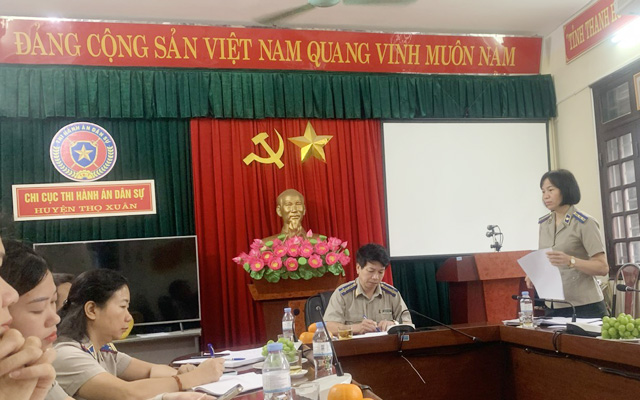 Kiểm tra công tác nghiệp vụ THADS và kế toán nghiệp vụ tại Chi cục THADS huyện Thọ Xuân