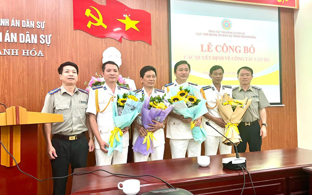 Cục THADS tỉnh Thanh Hóa công bố các quyết định về công tác cán bộ