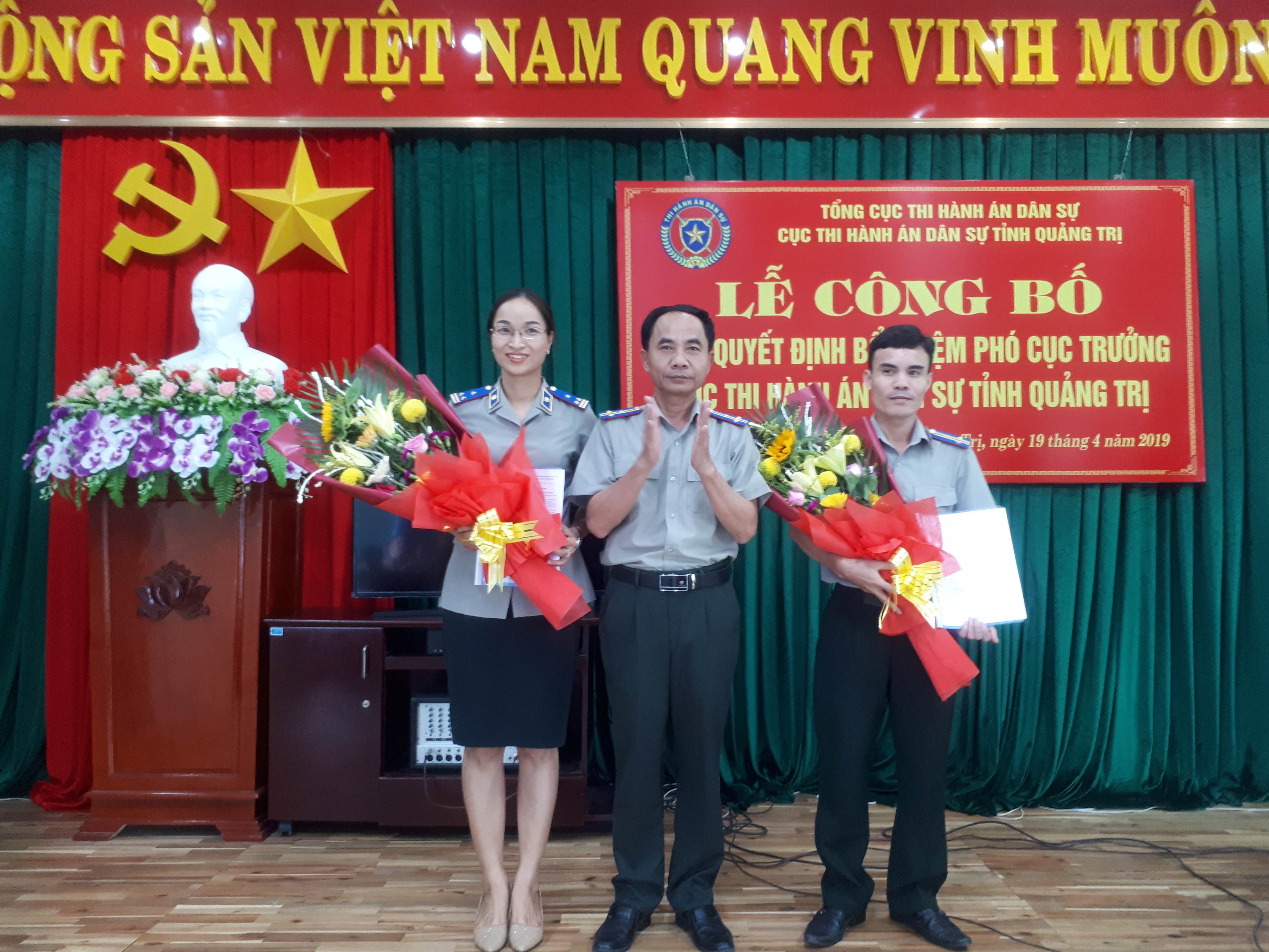 Lễ công bố Quyết định bổ nhiệm Phó Cục trưởng - Cục Thi hành án dân sự tỉnh Quảng Trị