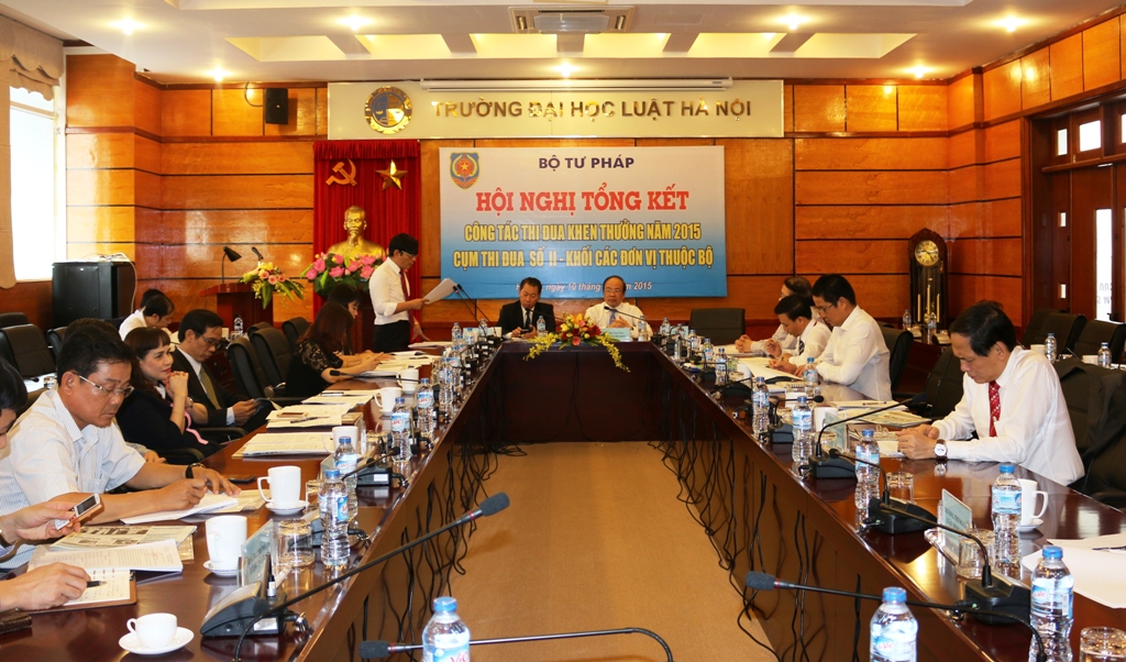 Hội nghị tổng kết công tác thi đua, khen thưởng năm 2015 – Cụm thi đua số II, Khối các đơn vị thuộc Bộ Tư pháp