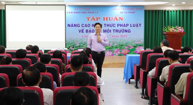 Tập huấn nâng cao kiến thức pháp luật về bảo vệ môi trường tại tỉnh Đồng Tháp