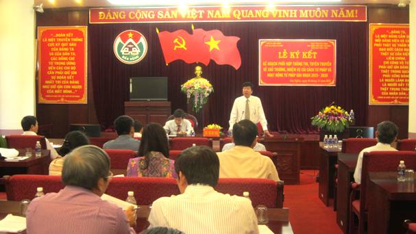 Đắk Nông: Lễ ký kết kế hoạch phối hợp thông tin, tuyên truyền về cải cách tư pháp và hoạt động tư pháp giai đoạn 2015 - 2020