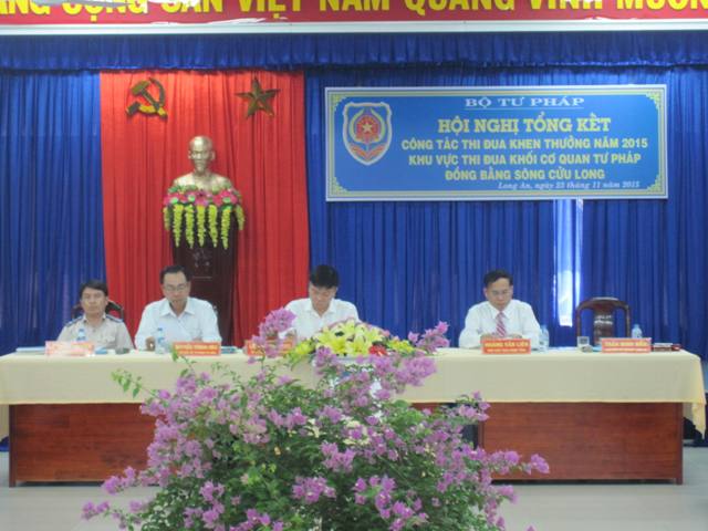 Hội nghị Tổng kết công tác thi đua, khen thưởng năm 2015 Khu vực thi đua Khối cơ quan Tư pháp các tỉnh đồng bằng sông Cửu Long