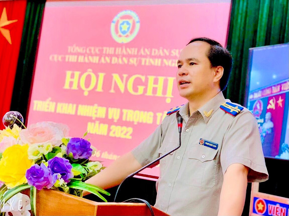 Cục Thi hành án dân sự tỉnh Nghệ An tổ chức Hội nghị trực tuyến triển khai nhiệm vụ trọng tâm quý I/2022.