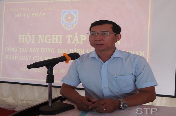 Sở Tư pháp Sóc Trăng: Tập huấn công tác xây dựng văn bản quy phạm pháp luật