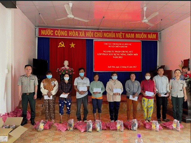 Chi cục THADS huyện Diên Khánh thực hiện chương trình “Ngành Tư pháp chung sức góp phần xây dựng nông thôn mới” năm 2023