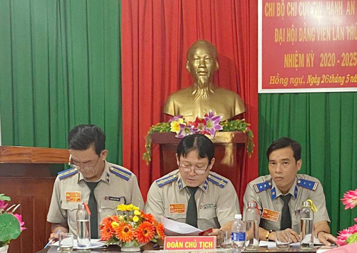 Chi bộ Chi cục Thi hành án dân sự thị xã Hồng Ngự tổ chức thành công Đại hội đảng viên lần III, nhiệm kỳ 2020 - 2025