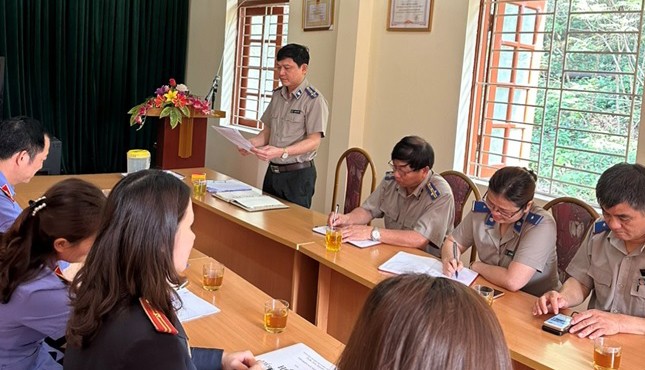 Trực tiếp kiểm sát hoạt động THADS tại Chi cục Đông Sơn lần 1 năm 2023