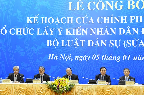 Album Lễ công bố Kế hoạch của Chính phủ về việc tổ chức lấy ý kiến Nhân dân đối với dự thảo Bộ luật Dân sự (Sửa đổi)