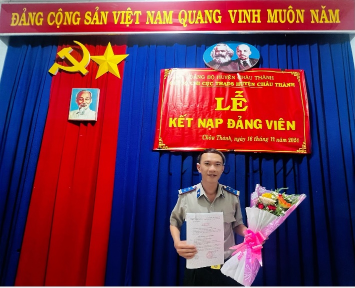 Ảnh đại diện Chi bộ Chi cục Thi hành án dân sự huyện Châu Thành tổ chức Lễ kết nạp Đảng viên mới năm 2024