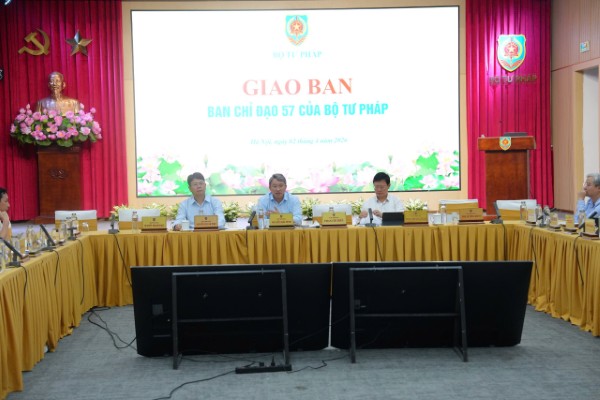 Ảnh đại diện Bộ Tư pháp họp giao ban Ban Chỉ đạo 57 của Bộ