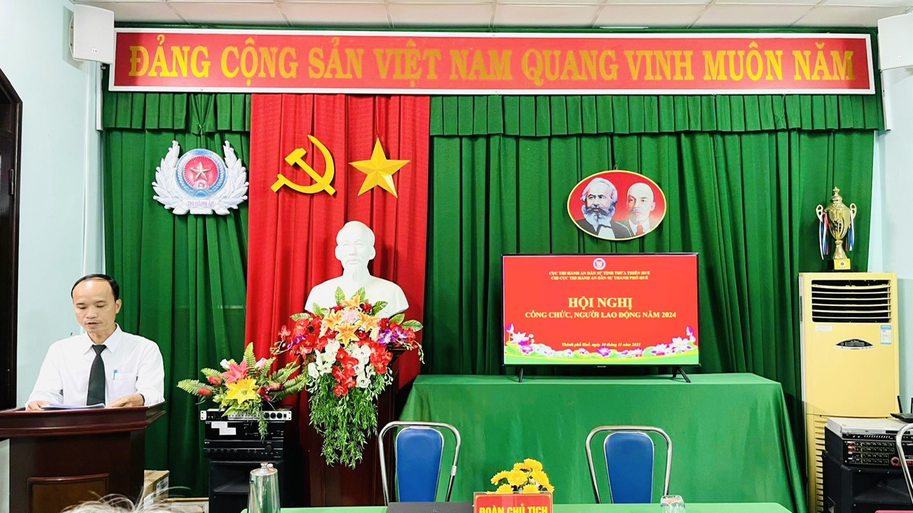 Ảnh đại diện Chi cục Thi hành án dân sự thành phố Huế, tỉnh Thừa Thiên Huế tổ chức Hội nghị công chức, người người lao động năm 2024.