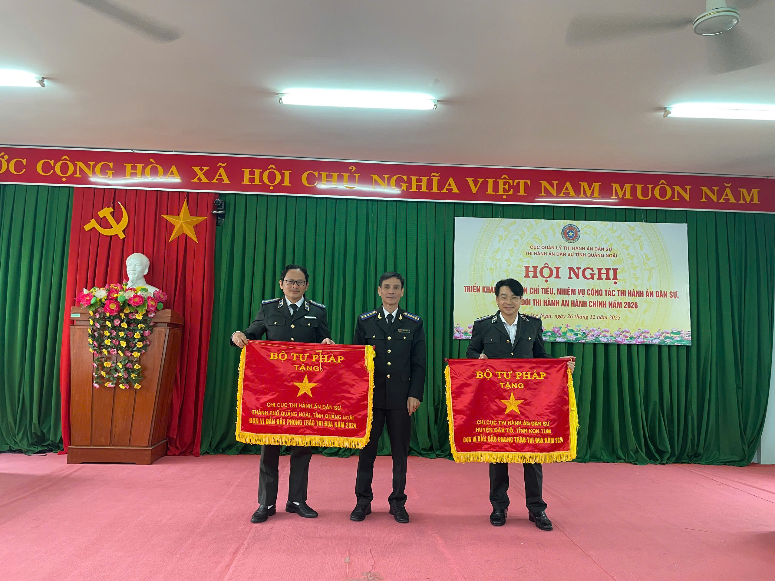 Quảng Ngãi tổ chức Hội nghị triển khai công tác thi hành án dân sự, theo dõi thi hành án hành chính năm 2026