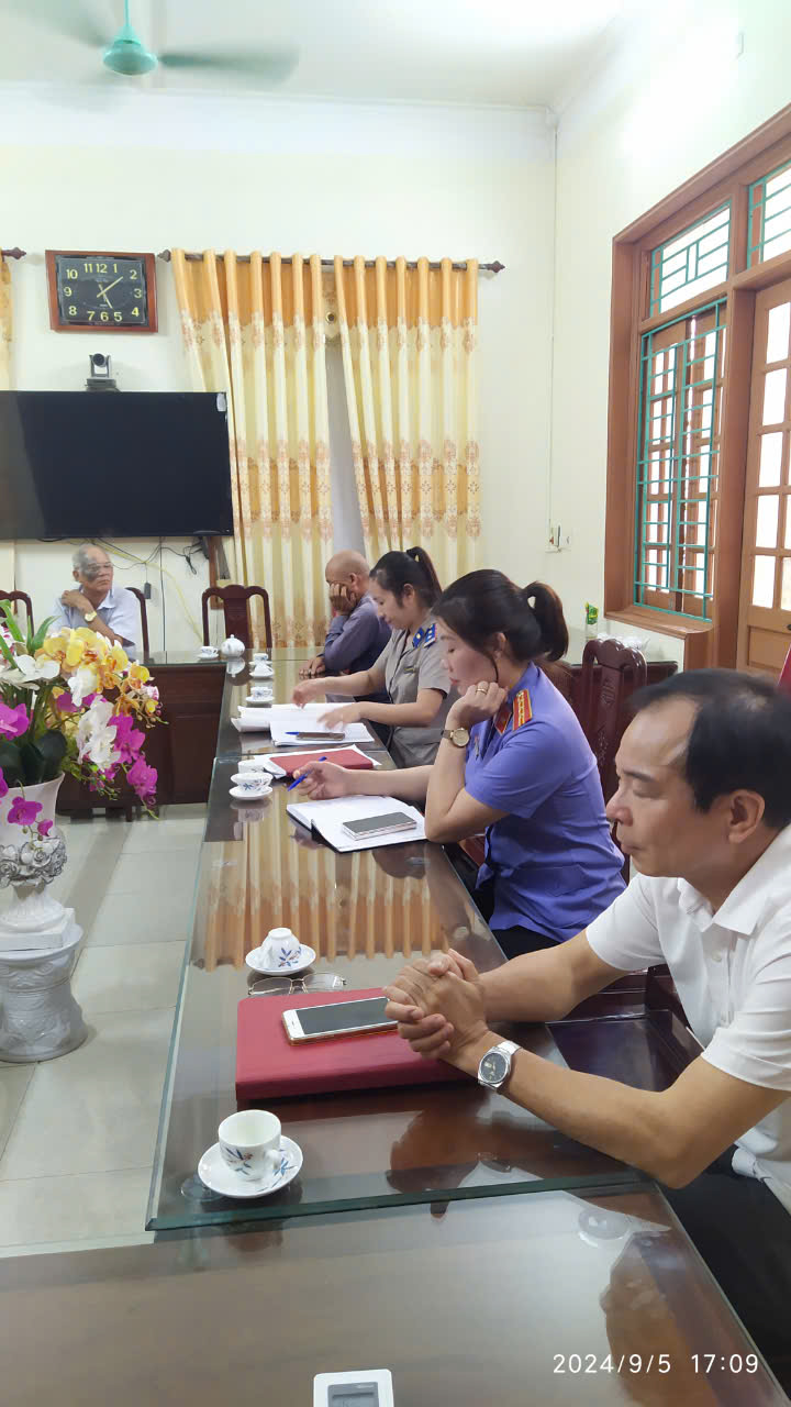 Ảnh đại diện Chi cục THADS huyện Trực Ninh tổ chức họp liên ngành giải quyết các vụ việc tại xã Phương Định