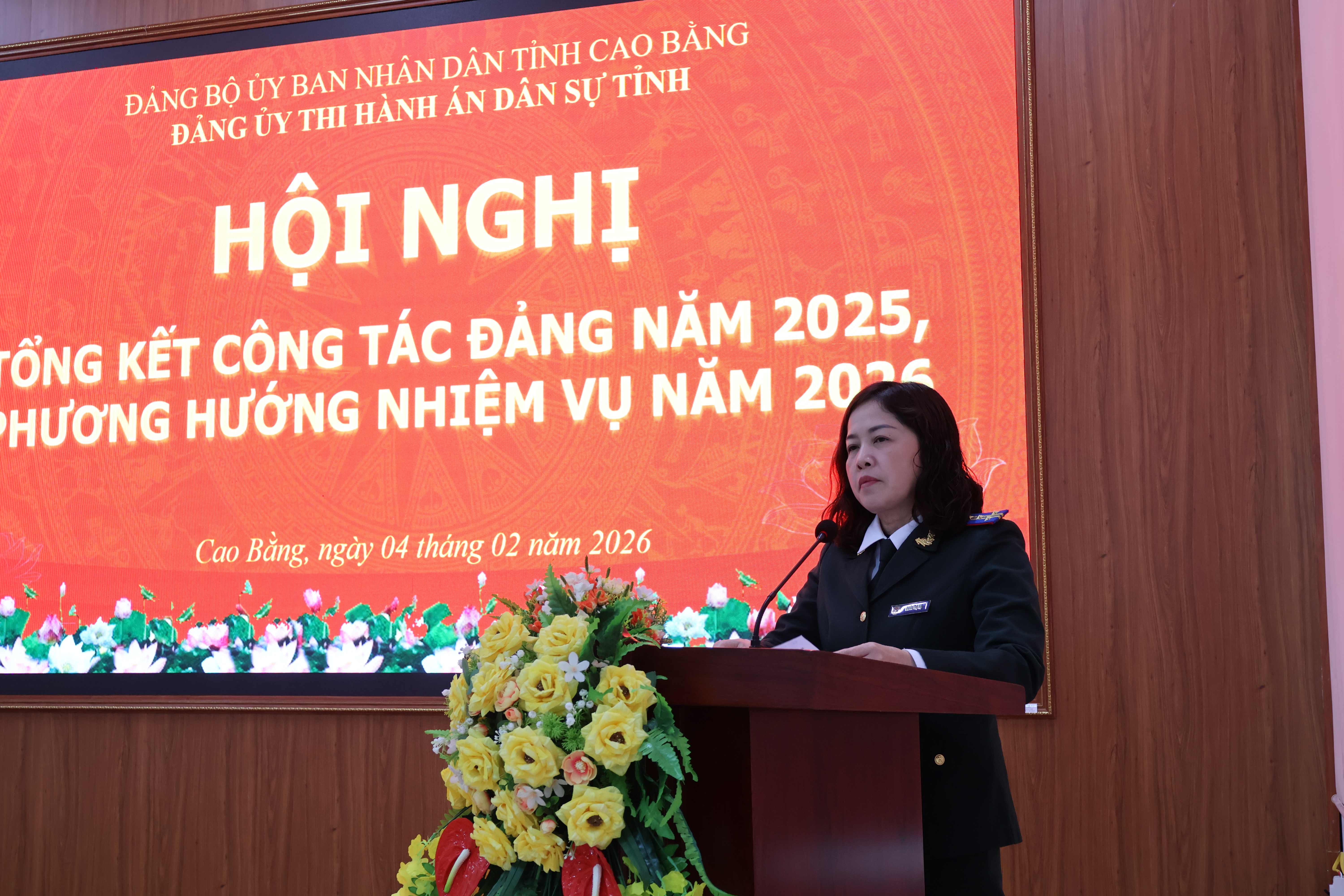 Ảnh đại diện Thi hành án dân sự tỉnh Cao Bằng tổ chức Hội Nghị Tổng kết công tác Đảng năm 2025, phương hướng nhiệm vụ năm 2026