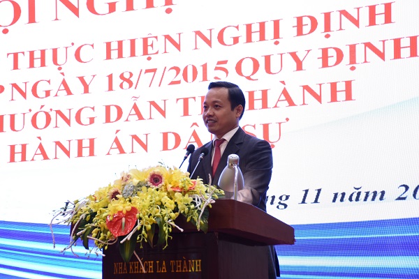 Ảnh đại diện Hội nghị sơ kết 03 năm thự hiện Nghị định số 62/2015/NĐ-CP ngày 18/7/2015 quy định chi tiết và hướng dẫn thi hành Luật Thi hành án dân sự