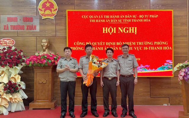 Ảnh đại diện Công bố quyết định về việc điều động, bổ nhiệm Trưởng phòng THADS khu vực 10 - Thanh Hóa