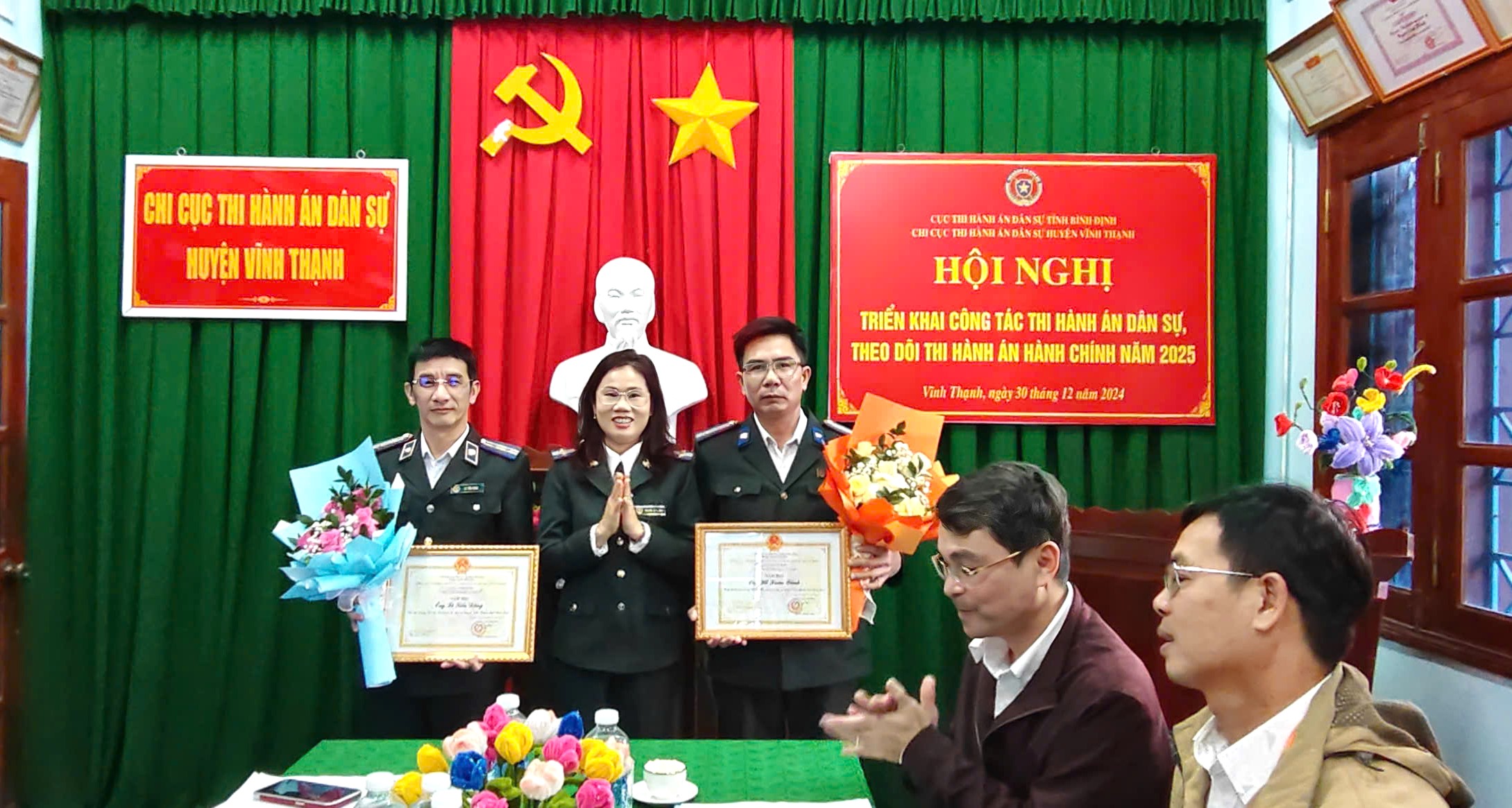 Chi cục Thi hành án dân sự huyện Vĩnh Thạnh tổ chức Hội nghị triển khai công tác thi hành án dân sự, theo dõi thi hành án hành chính năm 2025