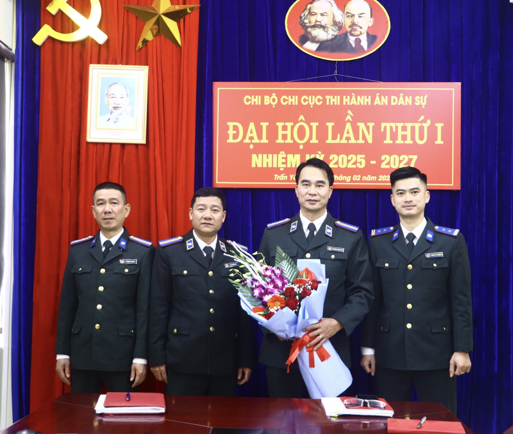 Đại hội Chi bộ Chi cục Thi hành án dân sự huyện Trấn Yên khoá I nhiệm kỳ 2025-2027