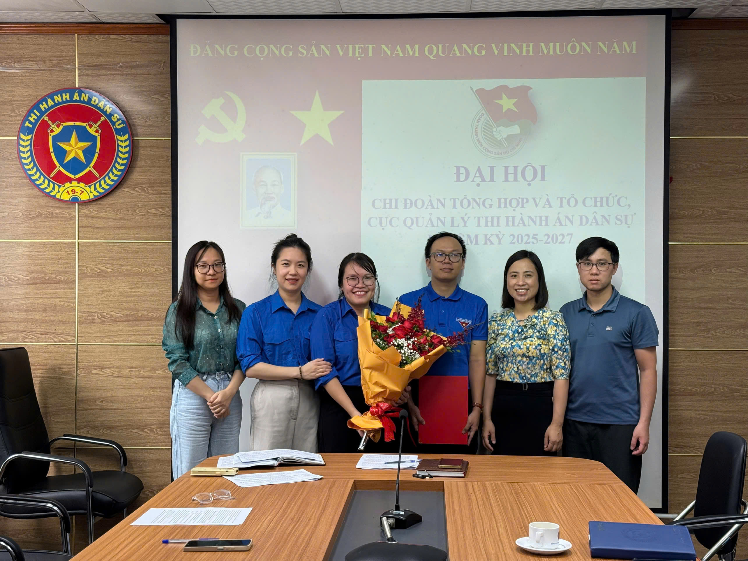 Ảnh đại diện Tổ chức thành công Đại hội Chi đoàn Vụ Tổ chức cán bộ, Chi đoàn Vụ Kế hoạch - Tài chính và Chi đoàn Văn phòng.– Đoàn Cơ sở Cục Quản lý Thi hành án dân sự nhiệm kỳ 2025 – 2027