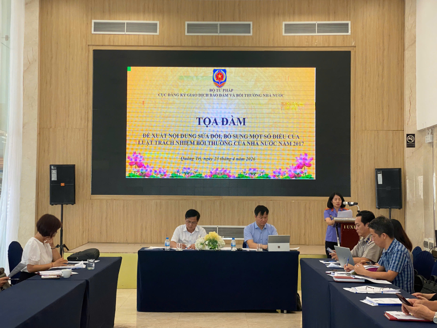 Bộ Tư pháp tổ chức Tọa đàm đề xuất nội dung sửa đổi, bổ sung Luật Trách nhiệm bồi thường của Nhà nước tại Quảng Trị