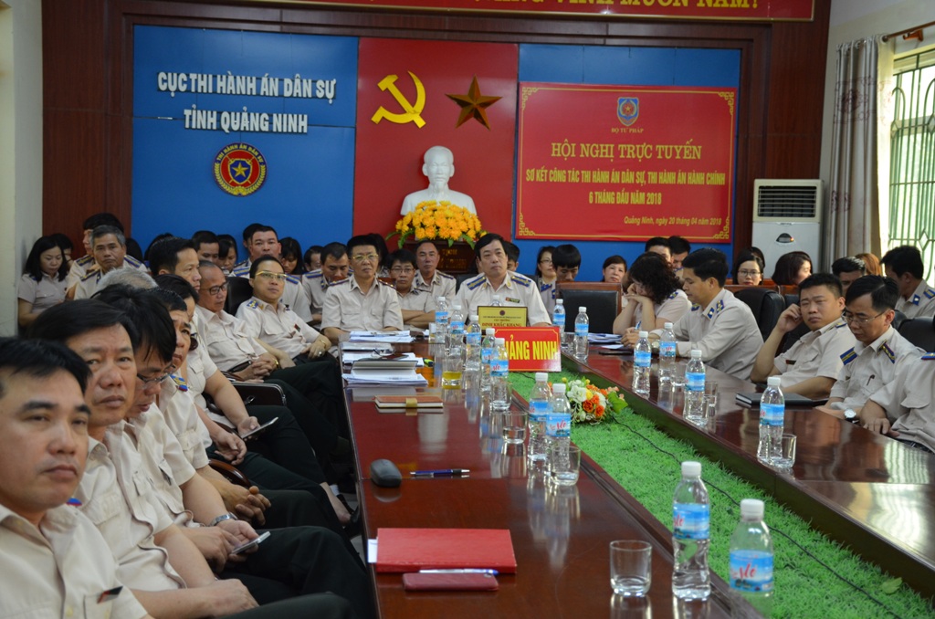 Hội nghị trực tuyến sơ kết công tác thi hành án dân sự 06 tháng đầu năm 2018