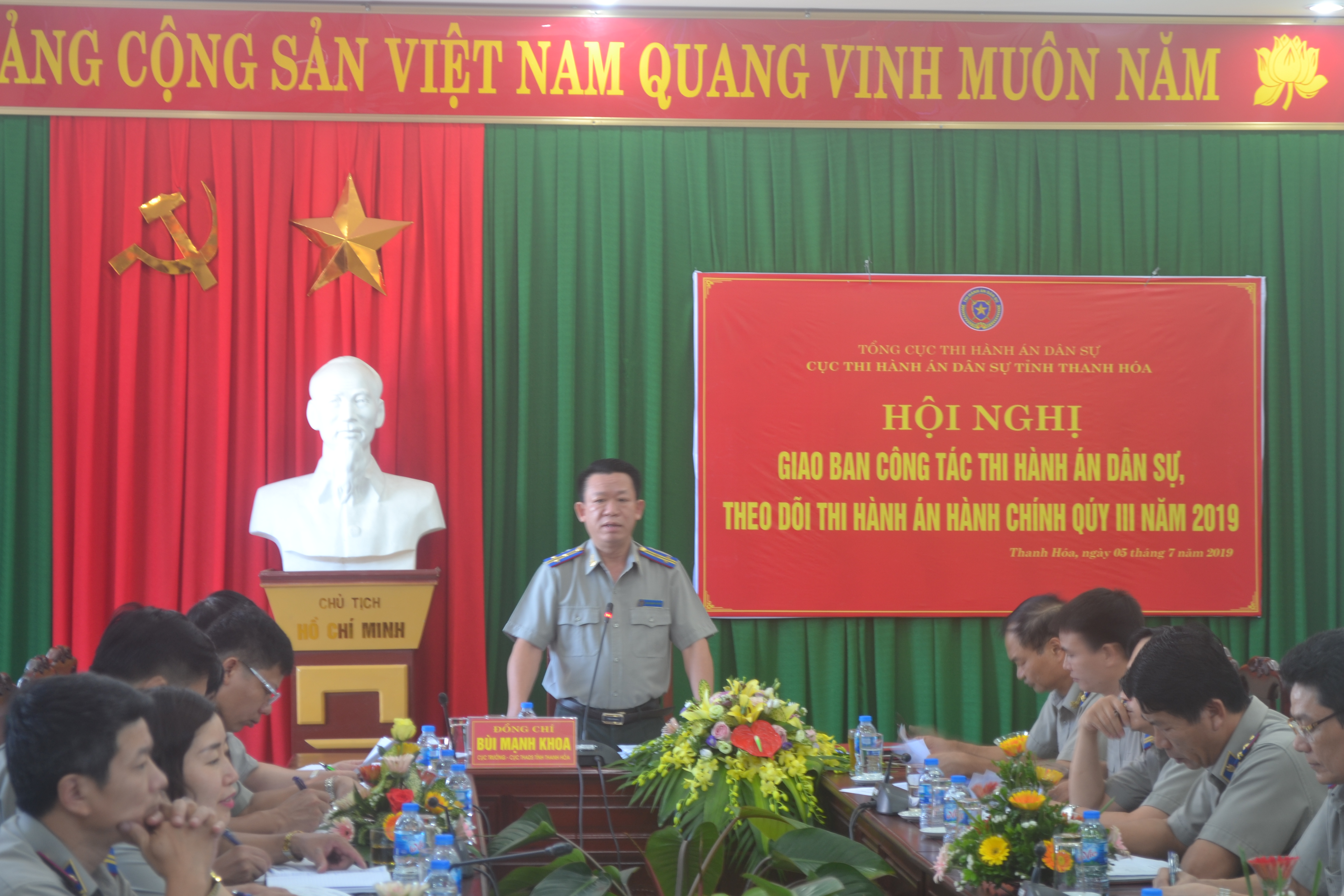 CỤC THI HÀNH ÁN DÂN SỰ TỈNH THANH HÓA TỔ CHỨC HỘI NGHỊ GIAO BAN CÔNG TÁC THI HÀNH ÁN DÂN SỰ,  THEO DÕI THI HÀNH ÁN HÀNH CHÍNH QUÝ III NĂM 2019