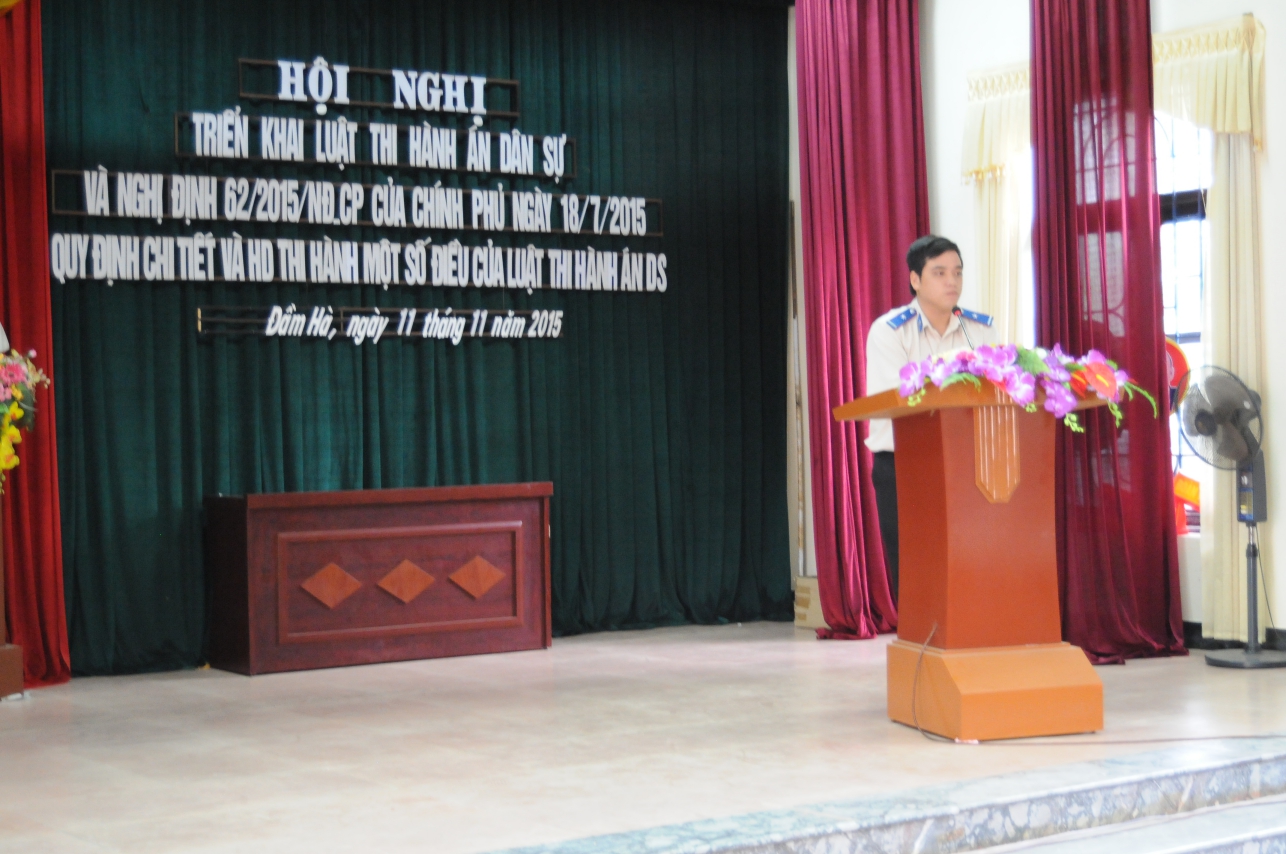Chi cục THADS huyện Đầm Hà tổ chức tuyên truyền, triển khai Luật sửa đổi, bổ sung một số điều của Luật THADS năm 2014 và Nghị Định 62/2015/NĐ-CP của Chính Phủ