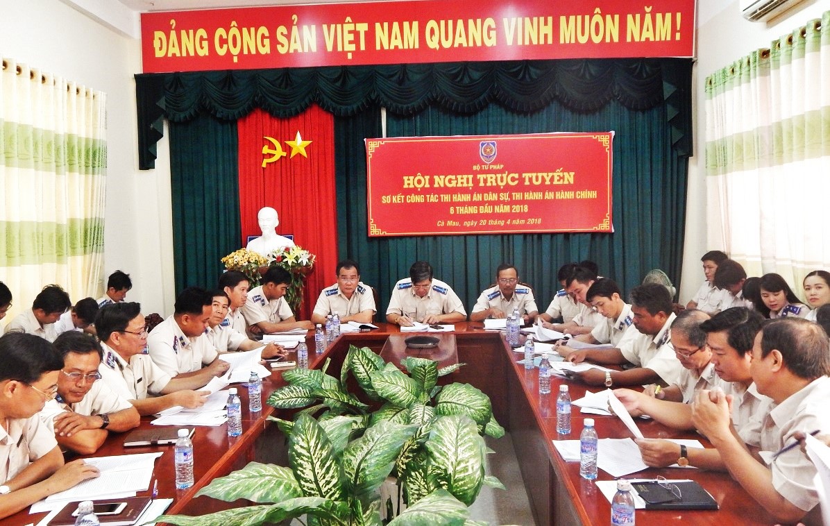 CỤC THADS TỈNH CÀ MAU SƠ KẾT CÔNG TÁC THI HÀNH ÁN DÂN SỰ, HÀNH CHÍNH 06 THÁNG ĐẦU NĂM 2018