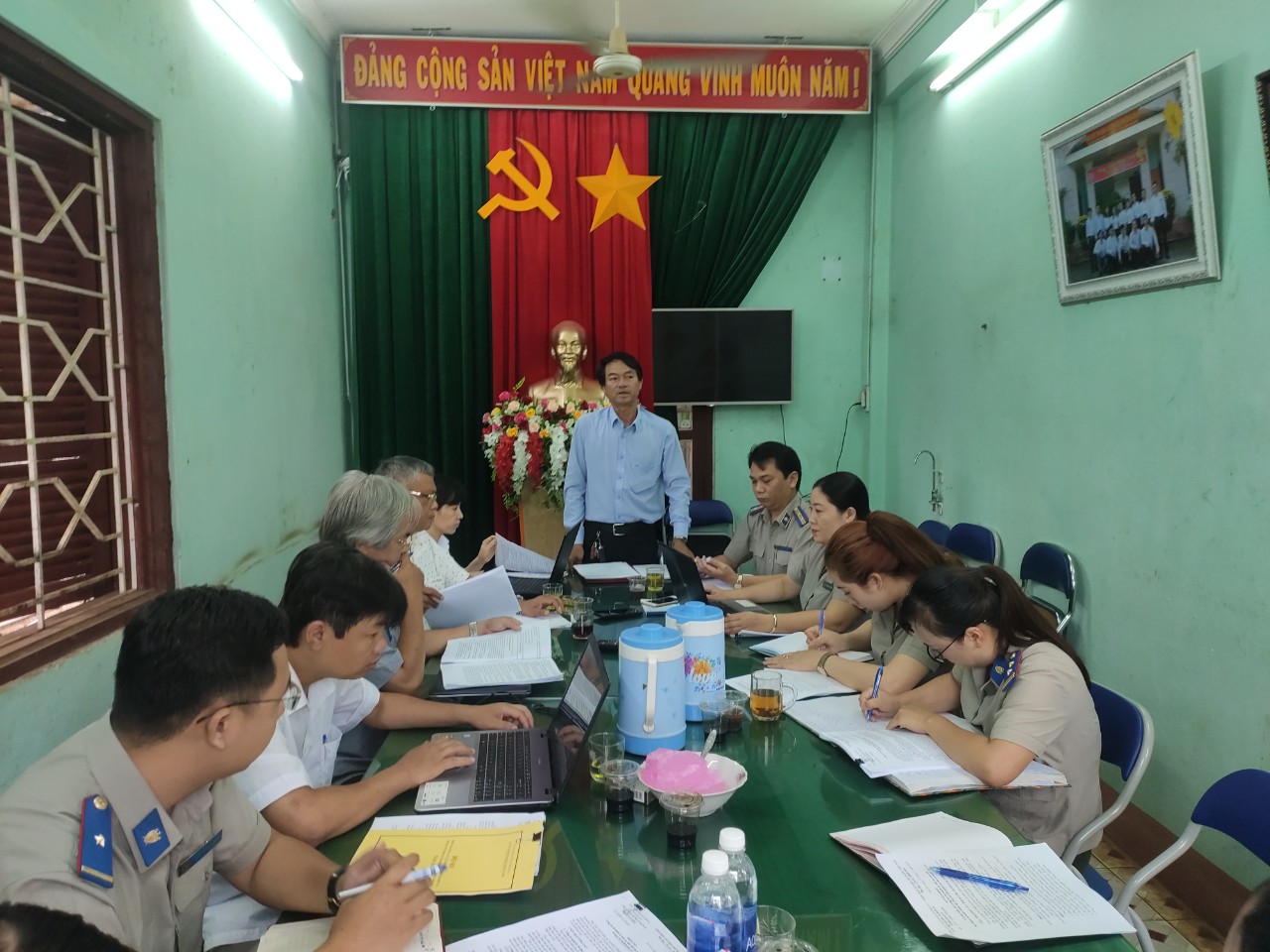 CỤC THI HÀNH ÁN DÂN SỰ TỈNH TỔ CHỨC KIỂM TRA TOÀN DIỆN  TẠI CHI CỤC THI HÀNH ÁN DÂN SỰ HUYỆN IA GRAI