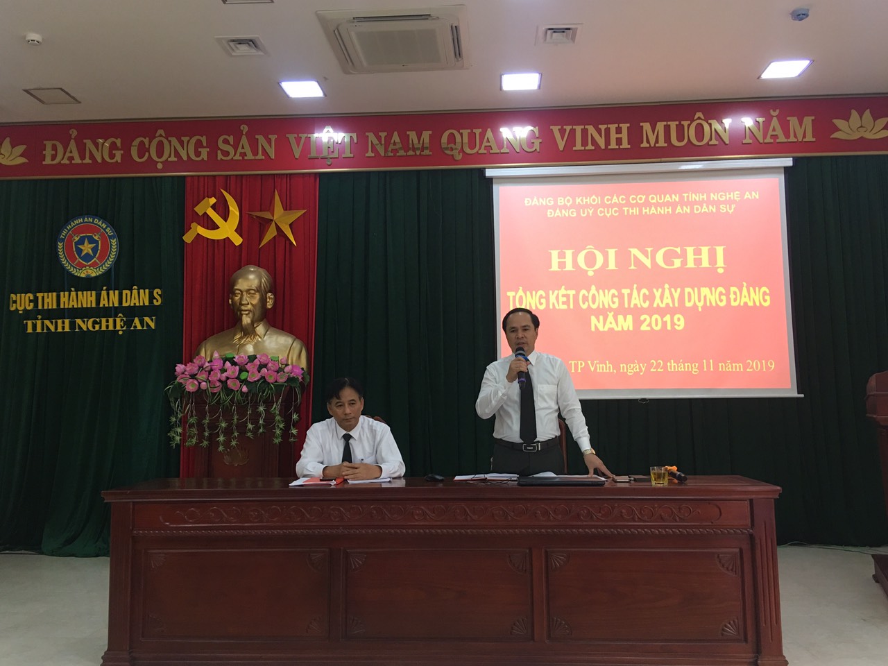 Đảng ủy Cục Thi hành án dân sự tỉnh Nghệ An đã tổ chức Hội nghị tổng kết công tác xây dựng Đảng năm 2019