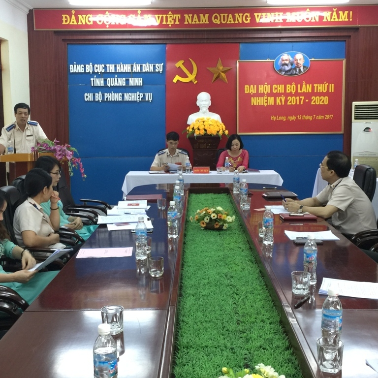 Đại hội Chi bộ Phòng Nghiệp vụ và tổ chức thi hành án (nhiệm kỳ 2017 – 2020)