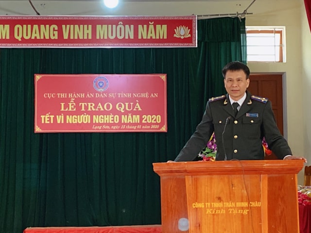 Cục Thi hành án dân sự tỉnh Nghệ An: Tổ chức các hoạt động thiện nguyện và Chương trình chung tay Tết vì người nghèo 2020