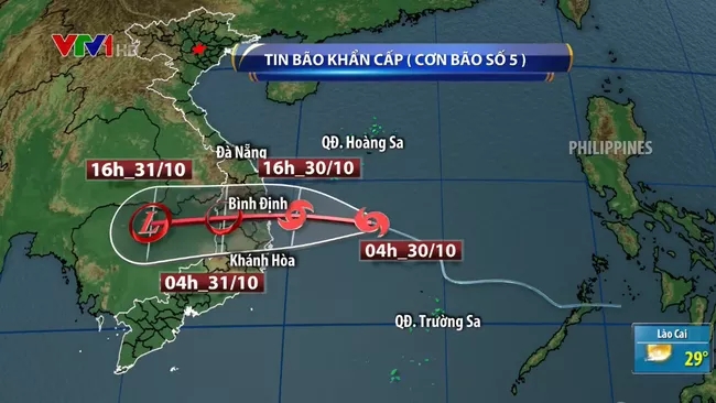 Chỉ đạo của Cục THADS tỉnh Khánh Hòa về phòng chống bão số 5