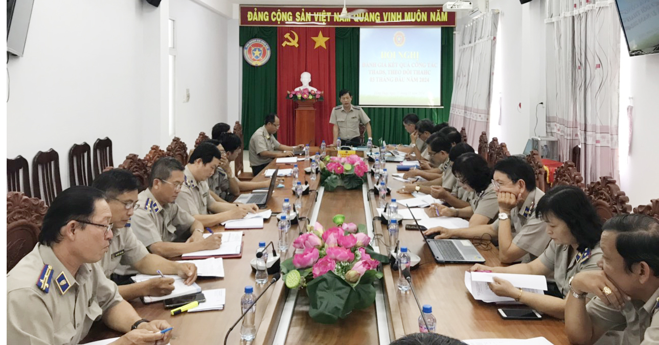 Cục Thi hành án dân sự tỉnh Đồng Tháp giao ban công tác THADS quý I năm 2024, phương hướng, nhiệm vụ công tác những tháng tiếp theo năm 2024