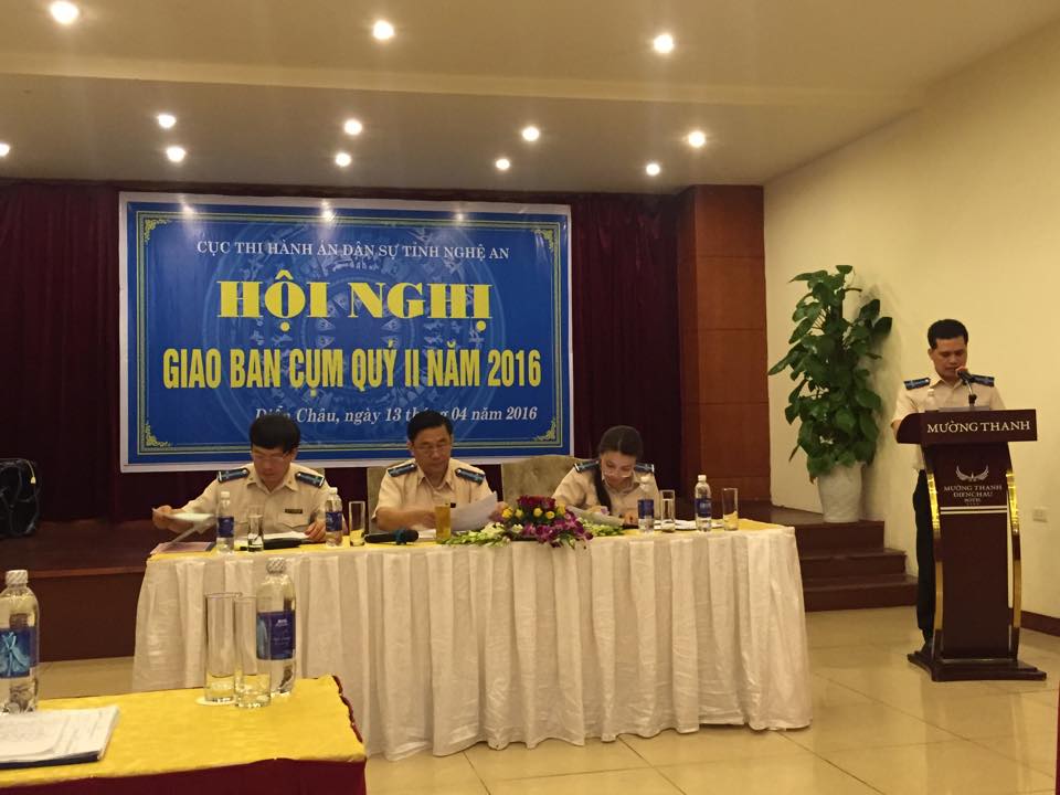 Cục Thi hành án dân sự tỉnh Nghệ An tổ chức Hội nghị giao ban sơ kết công tác 6 tháng đầu năm 2016