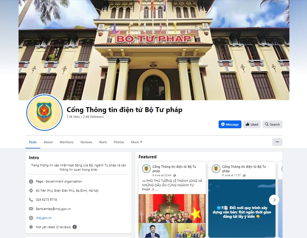 Mở rộng và đẩy mạnh phương thức truyền thông hoạt động của Bộ, ngành Tư pháp trên nền tảng mạng xã hội