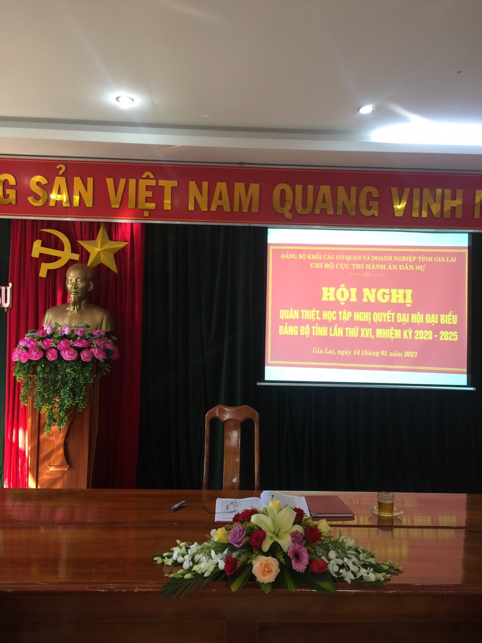 CHI BỘ CỤC THI HÀNH ÁN DÂN SỰ TỈNH TỔ CHỨC HỘI NGHỊ QUÁN TRIỆT NGHỊ QUYẾT ĐẠI HỘI ĐẠI BIỂU ĐẢNG BỘ TỈNH LẦN THỨ XVI, NHIỆM KỲ 2020-2025