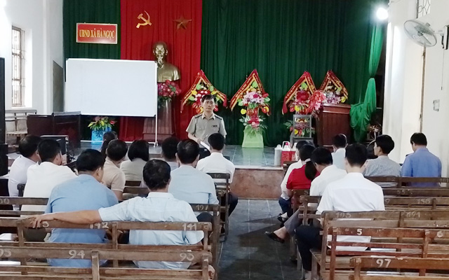 Chi cục THADS huyện Hà Trung cưỡng chế kê biên tài sản để đảm bảo thi hành án