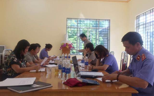Kiểm sát trực tiếp tại Chi cục THADS huyện Hà Trung
