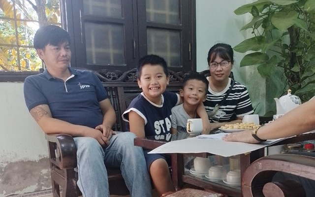 Chi cục THADS huyện Hà Trung động viên, thuyết phục giao con chưa thành niên thành công