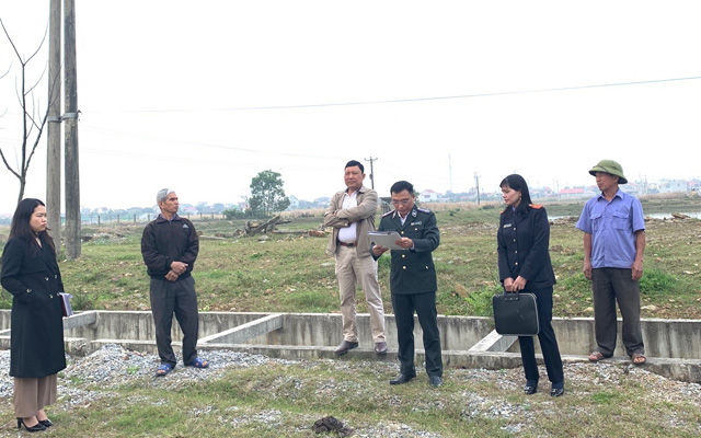 Hậu Lộc: cưỡng chế giao quyền sử dụng đất thành công